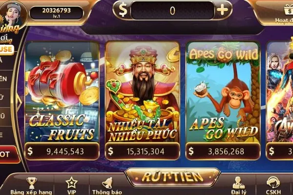 Kho game slot QH88 với hàng trăm chủ đề đa dạng